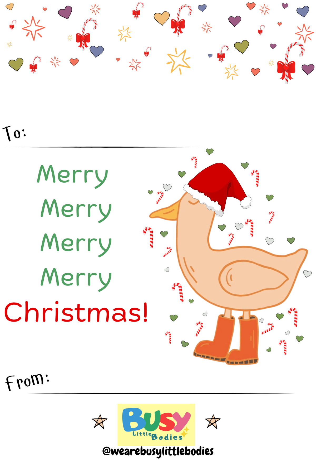 Christmas Message Card